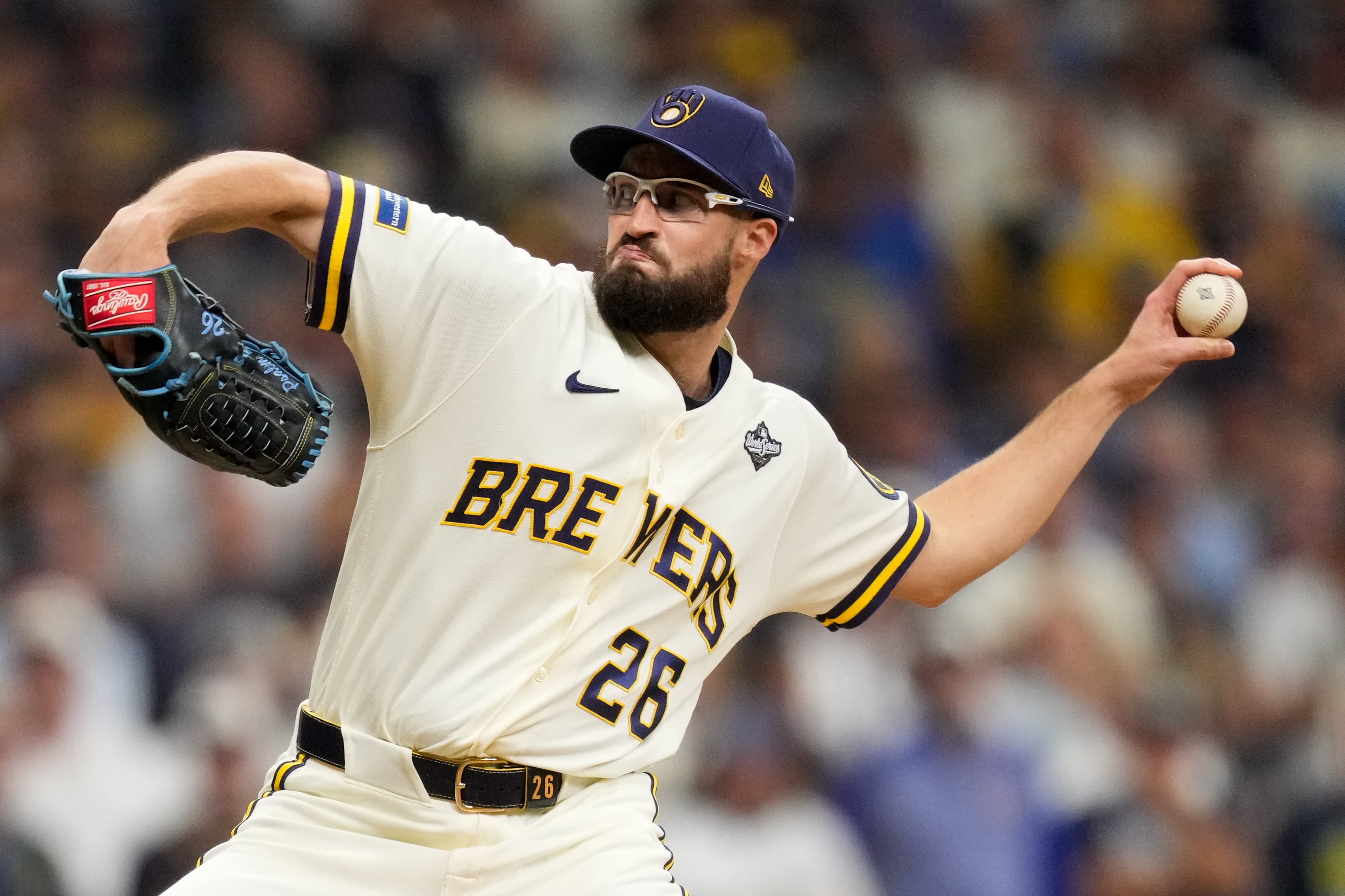Brewers lefty Aaron Ashby nears postseason scoreless relief record with World Series save