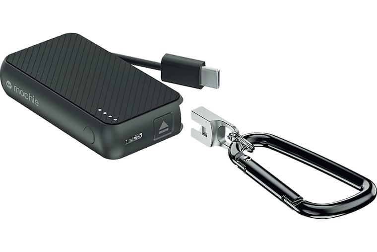 The tiny 1200 mAh Powerstation Keychain battery charger perks up USB-C devices such as the Galaxy, Palm, and Google Pixel