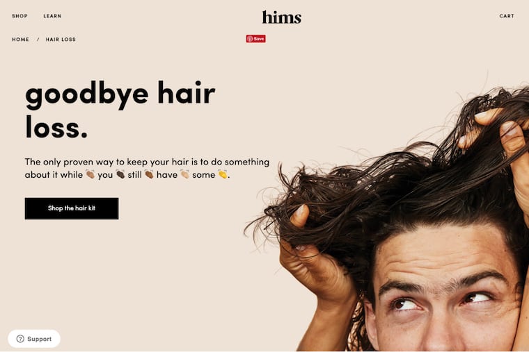 Hims, a startup targeted at millennials, is riding a confluence of trends: the loosening of telemedicine laws in most states, the expiration of Pfizer's Viagra monopoly and men's growing willingness to talk about and pay for health and beauty.