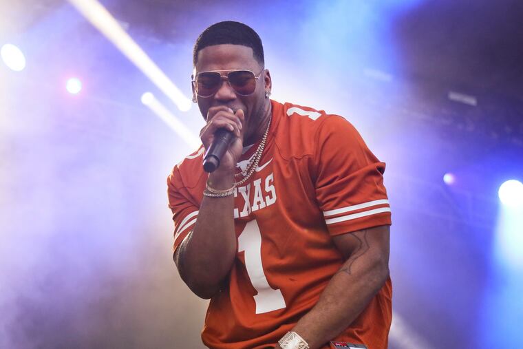 This Oct. 6, 2018 photo shows Nelly performing at the Austin City Limits Music Festival in Austin, Texas.