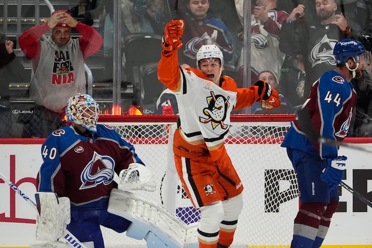 The Flyers traded for Anaheim Ducks center Trevor Zegras (center) in a low-risk, high-reward gambit.