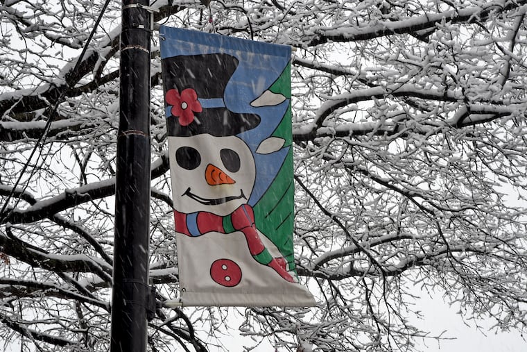 A sign of winter in Collingswood from last March.