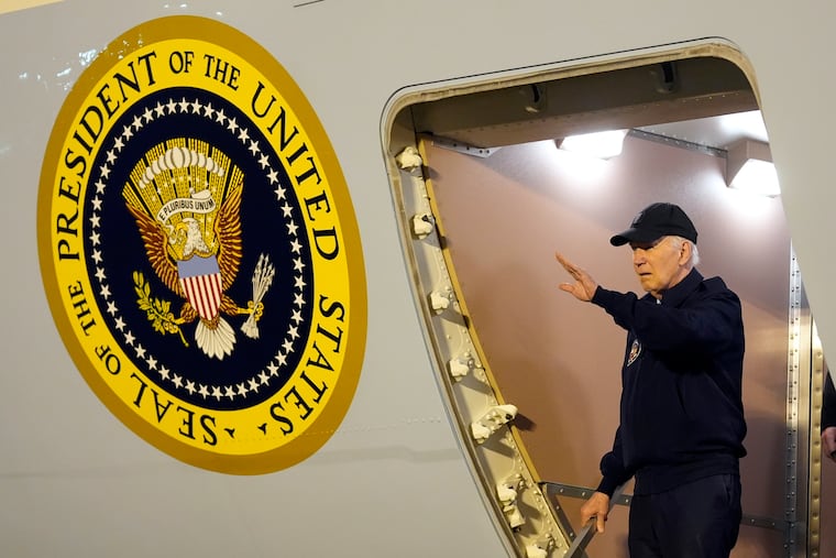 President Joe Biden walks down the steps of Air Force One at Dover Air Force Base in Delaware on July 17. He dropped out of the 2024 race for the White House on Sunday, just four months before the election.