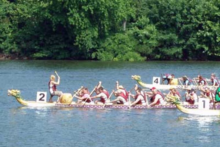 The Dragon Boat Regatta takes to the Schuylkill River on Saturday, from 8 a.m. to 5 p.m. Free.