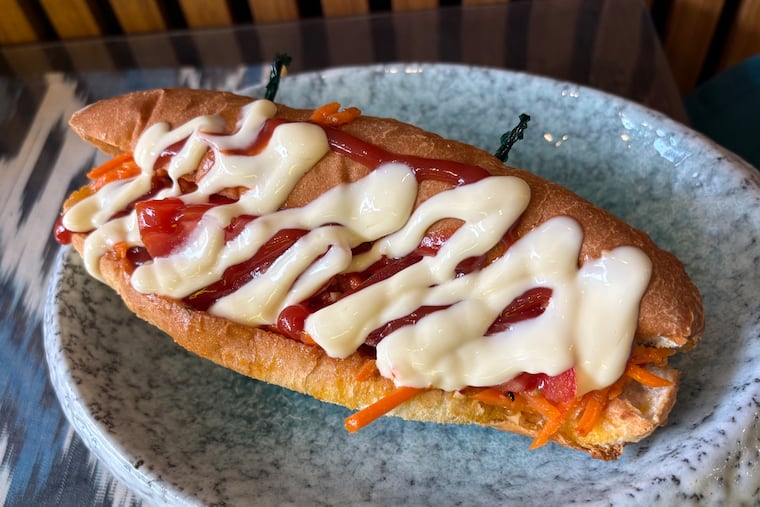The Uzbek super dog at Perfect Together Restaurant and Cafe on South Street.