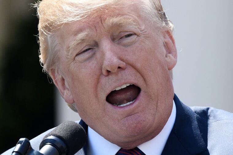 President Trump speaks about tax cuts for American workers in the Rose Garden of the White House.