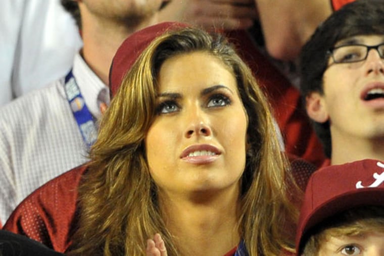 AJ McCarron’s girlfriend gets a little attention
