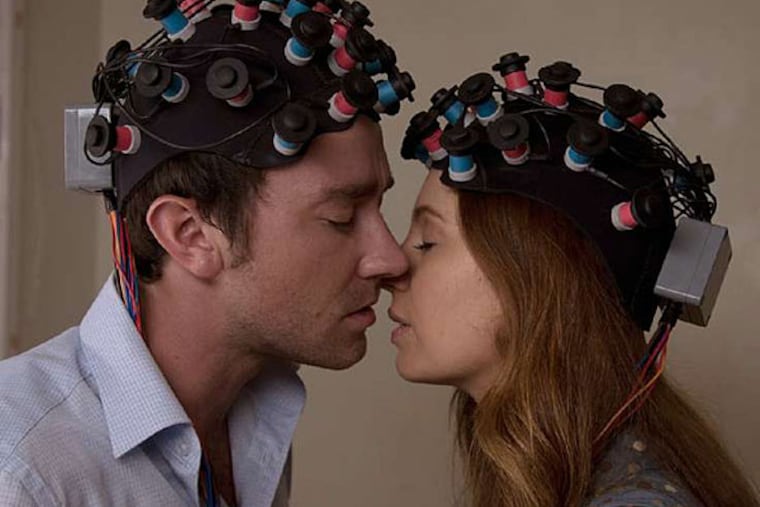 You, again: Josh McConville and Hannah Marshall in the Australian romcom "The Infinite Man." (Hedone Productions)