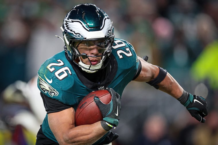 Eagles running back Saquon Barkley might not have topped Eric Dickerson's single season rushing record, but there's always his playoff rushing record.