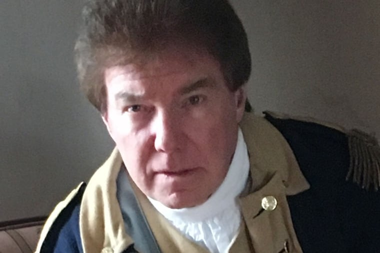 Samuel Davis, of Chesterfield N.J. Davis frequently portraits George Washington.