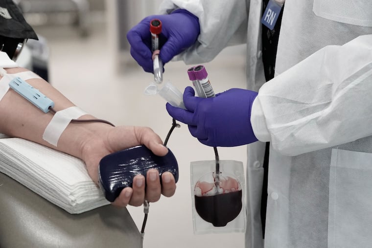 Whole blood can be donated every 56 days.