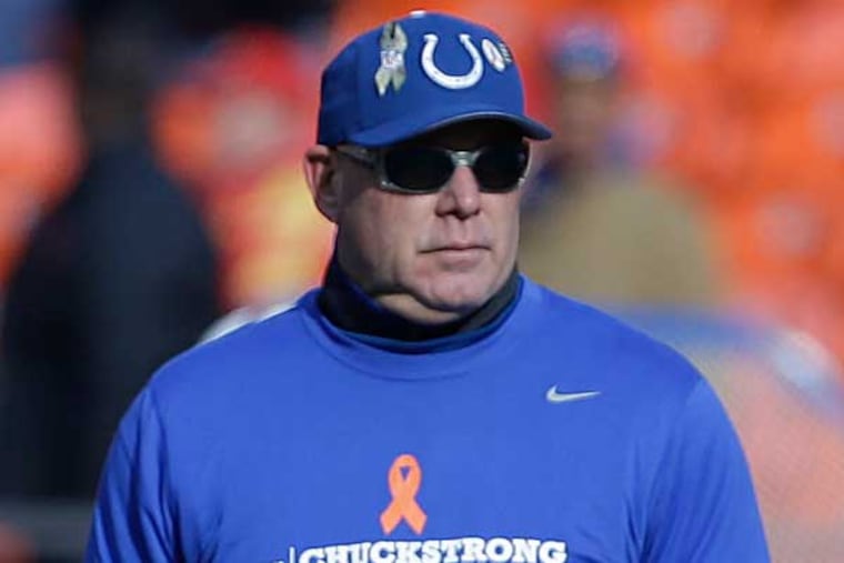 The Eagles were granted permission to meet next week with Colts offensive coordinator Bruce Arians, a former Temple coach who was 9-3 as the Colts interim head coach this season. (Orlin Wagner/AP file photo)