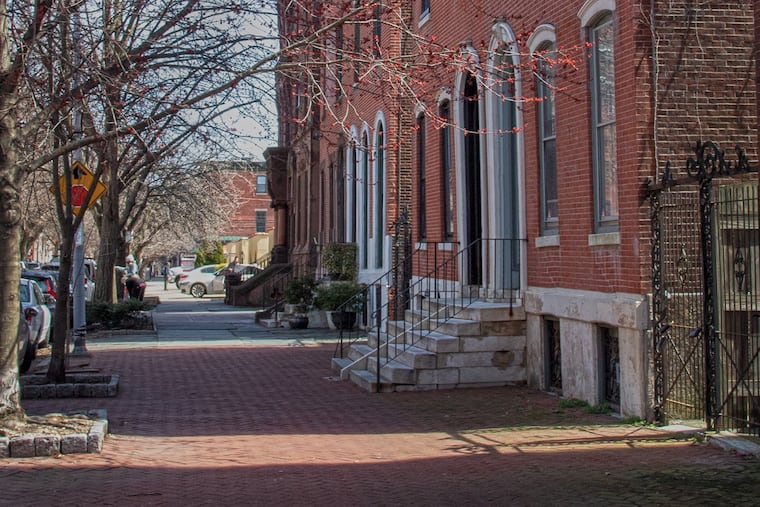 The 2000 block of Green street, is shown in Philadelphia. Antique doors were stolen on this block.