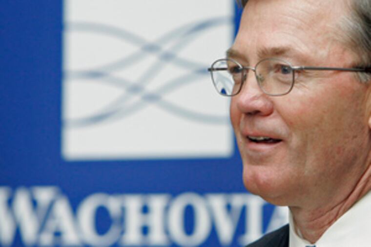 G. Kennedy Thompson, who was ousted yesterday as Wachovia chief executive by the bank's board. "No single precipitating event caused the board" to act, said the interim CEO.