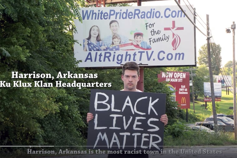 A still from Rob Bliss's viral video.