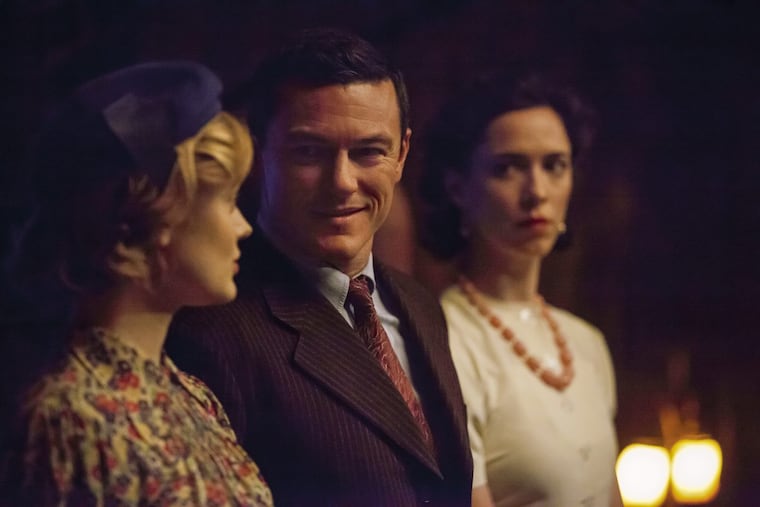 From left, Bella Heathcote stars as Olive Byrne, Luke Evans as Dr. William Marston and Rebecca Hall as Elizabeth Marston in ‘Professor Marston and the Wonder Women.’