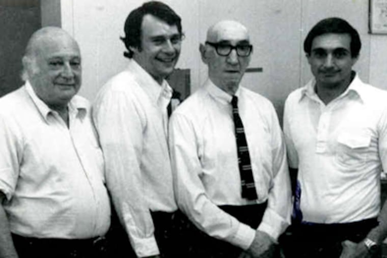 The Bain's trust: (above, from left) Ollie, Lee, Joe and Jeff; and the start of the family dynasty: the original deli, near 4th and South.