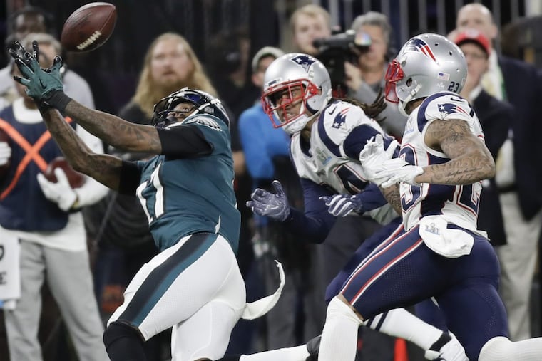 Alshon Jeffery, catching a pass in the Super Bowl, has undergone surgery to repair a torn rotator cuff.