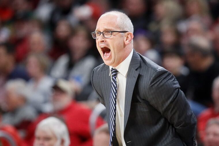 Connecticut's Danny Hurley was one of the two coaches ejected.