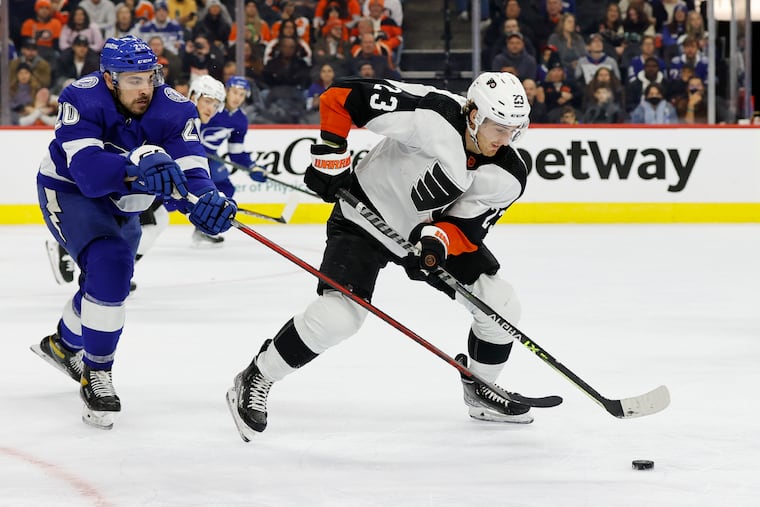 Flyers center Lukáš Sedlák has five points (two goals, three assists) in his last four games, which is tied for first on the team with forward Kevin Hayes.
