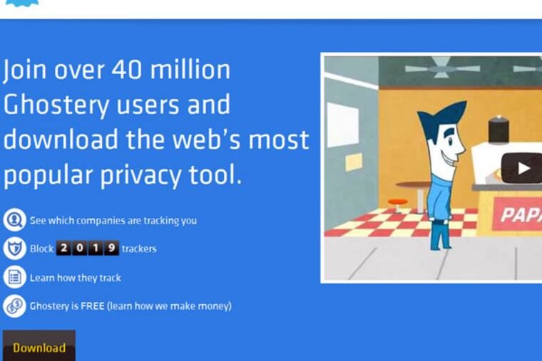 Ghostery is a browser extension offering a pop-up on your screen showing who is watching what you do online.