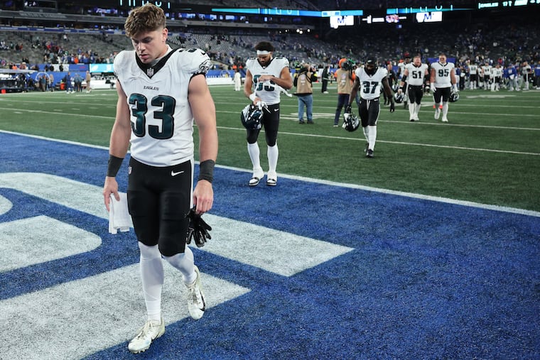 Cooper DeJean and the Eagles defense were bullied by a pair of rookies Thursday night in East Rutherford, N.J.