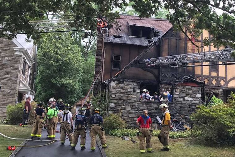 A fire in Elkins Park on Sunday morning killed a couple in their late 90s, authorities say.
