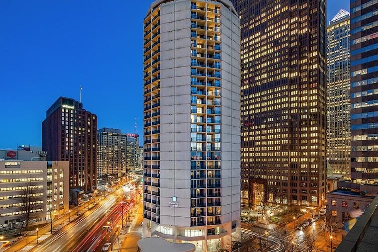 The Embassy Suites hotel at 1776 Benjamin Franklin Parkway.