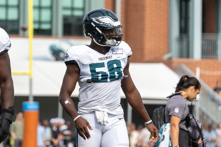 Eagles pass rusher Jalyx Hunt has had a terrific training camp.