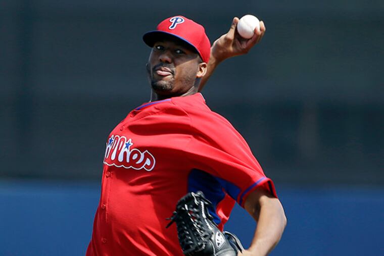 Philadelphia Phillies pitcher Roberto Hernandez. (AP Photo/Steven Senne)