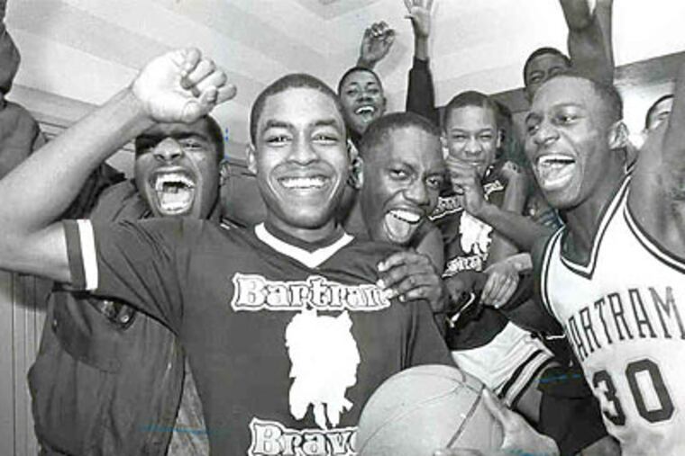 Reggie Isaac of Bartram (center) once scored 84 points in a Public League game vs. Bodine. (Daily News file photo)
