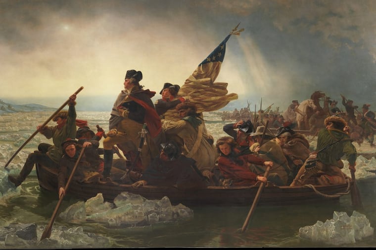 "Washington Crossing the Delaware," painted by Emanuel Leutze.