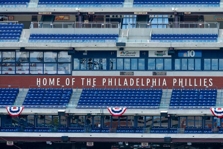 The sapphire blue seats at Citizens Bank Park.