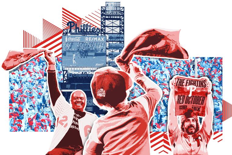 Red rally towels have become a staple during the playoffs at Citizens Bank Park.