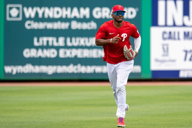 The Phillies are hoping that prospect Johan Rojas will be their future center fielder.