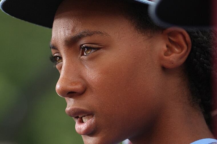 Mo'ne Davis of the Taney Dragons. (Michael Bryant/Staff Photographer)