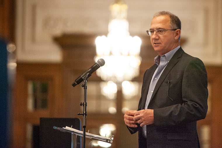 Terry Egger, publisher of the Philadelphia Media Network, shown here giving opening remarks at the 2018 Inquirer Corporate Philanthropy Conference & Awards in September, was named 2018 Publisher of the Year by Editor & Publisher, a trade journal for the newspaper industry.