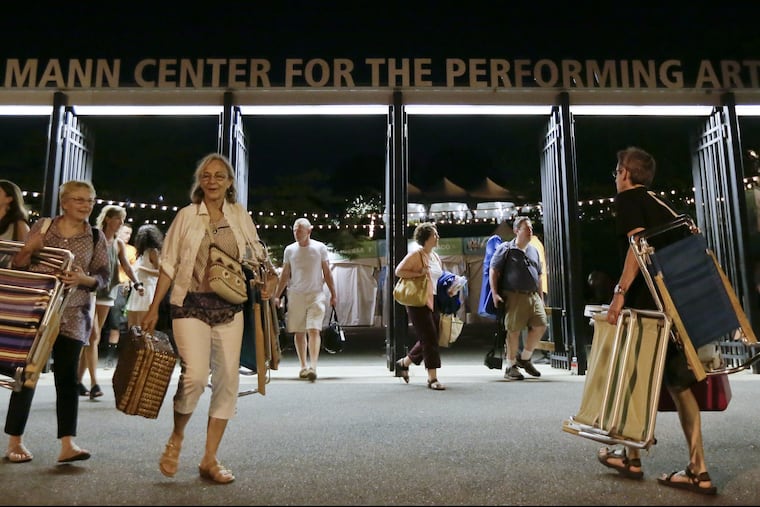 The crowd at the Tchaikovsky Spectacular with the Philadelphia Orchestra and fireworks at the Mann Center in 2017.