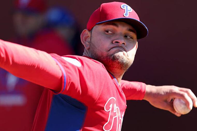 Phillies pitcher Elvis Araujo. (David Swanson/Staff Photographer)