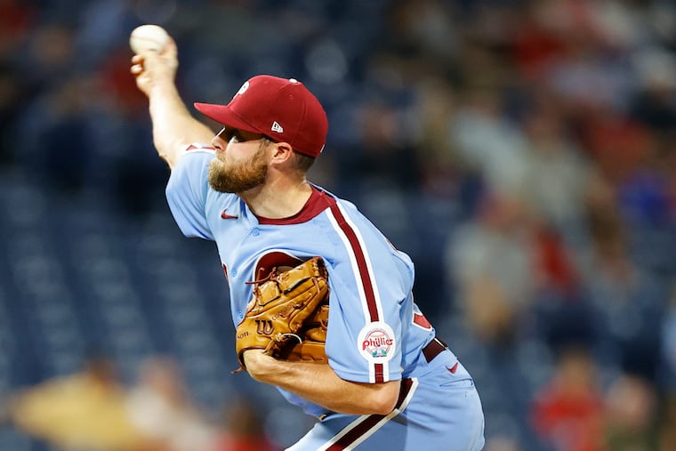 Phillies reliever Sam Coonrod spent most of the 2022 season on the injured list.