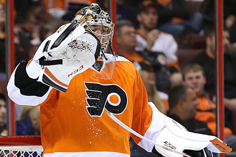 Flyers goalie Steve Mason. (Yong Kim/Staff Photographer)