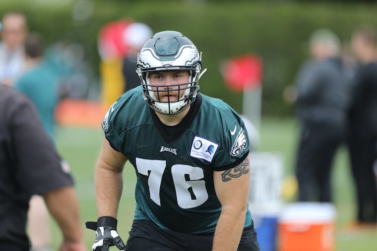 Casey Tucker at Eagles rookie camp last Friday.