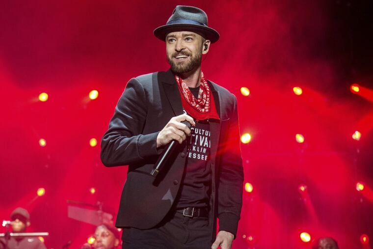Justin Timberlake will headline the Super Bowl halftime show on Sunday.