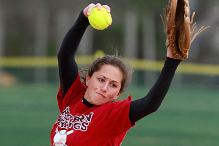 Eastern senior Steph Vuono is an ace pitcher, who had a 1.64 ERA last season. (David Swanson/Staff Photographer)
