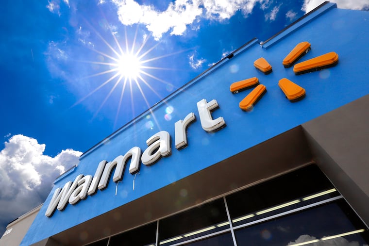 The entrance to a Walmart in Pittsburgh. Walmart has launched a pilot program using drones to deliver groceries and household essentials in Fayetteville, N.C.