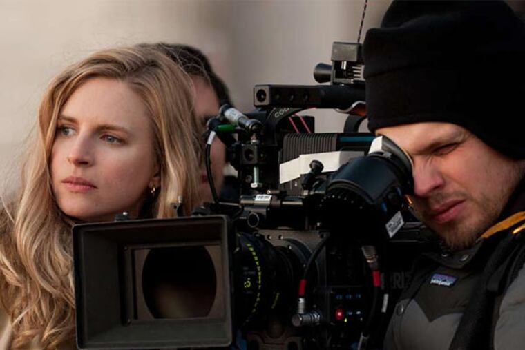 Co-writer and star Brit Marling on the set of "The East"; a spy thriller about an anarchist group. After the work, many "ignore the idea of having to come down off of that character, and what it means," she says.