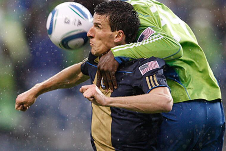 Sebastien Le Toux will look to lead the Union to a victory against Manchester United. (David Maialetti / Staff Photographer)