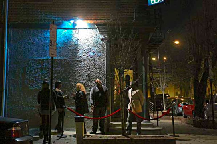 Club Aura in Northern Liberties has filed a defamation suit against the civic association there, the police and Philebrity. The club is seen on Friday, December 20, 2013. ( Steven M. Falk / Staff Photographer )