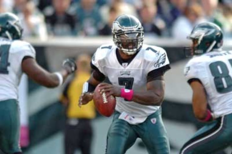 Michael Vick says he’s not frustrated by his limited role in the Eagles’ offense. (Clem Murray / Staff Photographer )