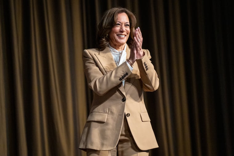 Kamala Harris, former vice president and 2024 presidential candidate, arrives during the National Action Network (NAN) Convention in New York on Friday.